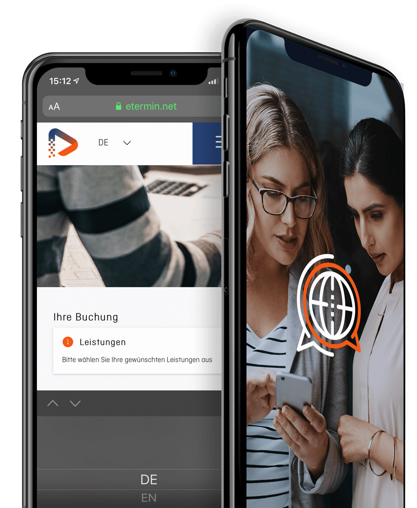 Lokalisierung der Online Terminbuchung in mehr als 15 Sprachen 
